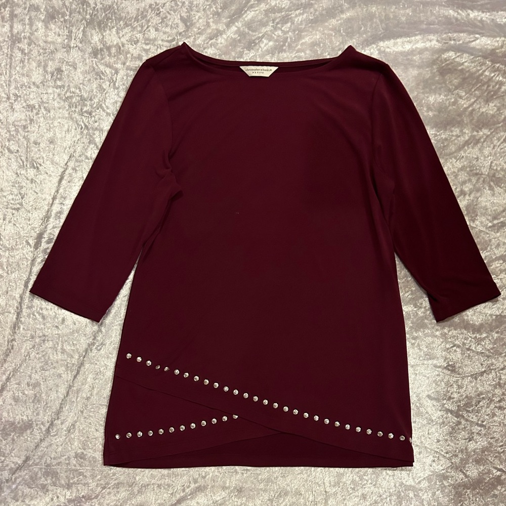 Alfred Dunner stud embellished Top